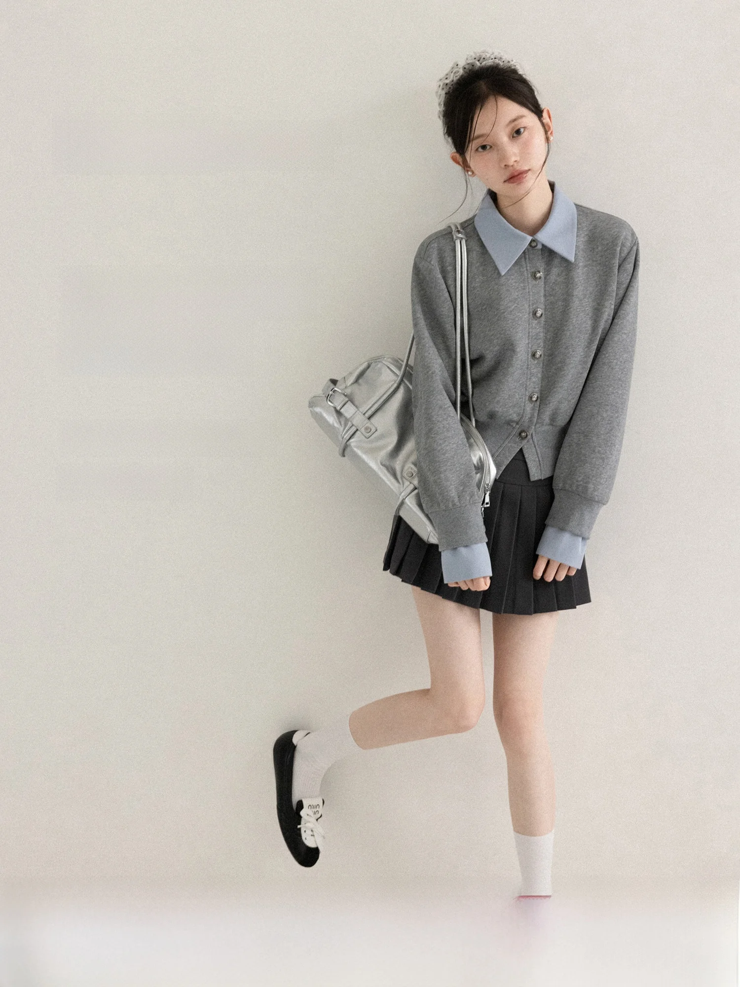 

ay College Sle Knitted Sweater Women's Slim Fit Cardigan Hoodie Inner Wear Spring 2026 Soft Cotton Polyester Blend Long S...