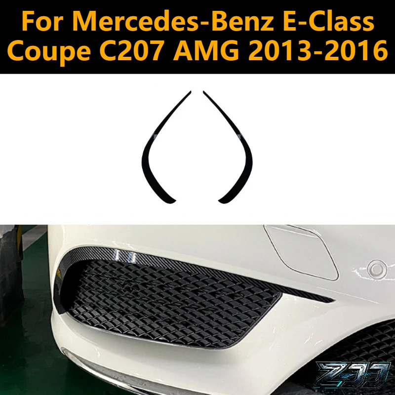 

Car Front Bumper Splitter Vent Flaps Frame Grille Decorative Trims For Mercedes-Benz E-Class Coupe C207 AMG Line 2013-2016