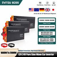 DAOTUBOSS 1000W 1500W 2000W HF Pure Sine Wave Inverter Conversion Efficiency Higher than 90% Portable 12V 24V PSW Car Inverter