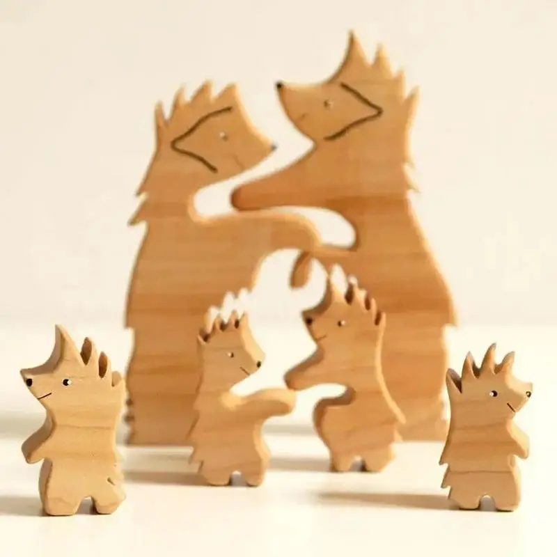 Hedgehog Puzzle Toy Hedgehog Shaped Puzzle Educational Toy 6X Wooden Puzzles For Kids Early Learning Toys For Preschool Nursery