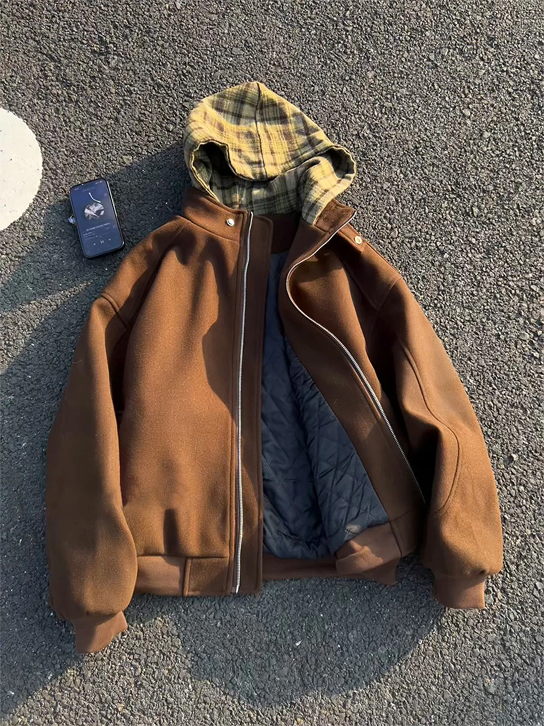 

Thiened клетчатая куртка с капюшоном, мужская зимняя теплая хлопковая верхняя одежда, подходит для онлайн, эксклюзивная молодежная повседневная длинная куртка све