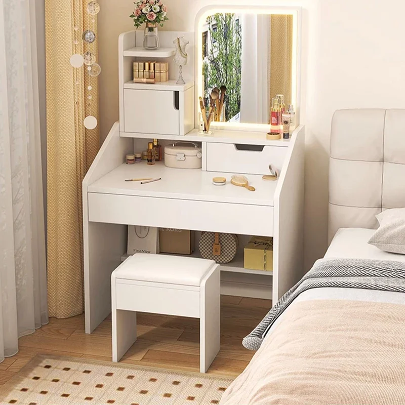 

White Desings Dressing Table Room Aesthetic Nordic Women Dressing Table Natural Wood Coiffeuse De Chambre Bedroom Furniture