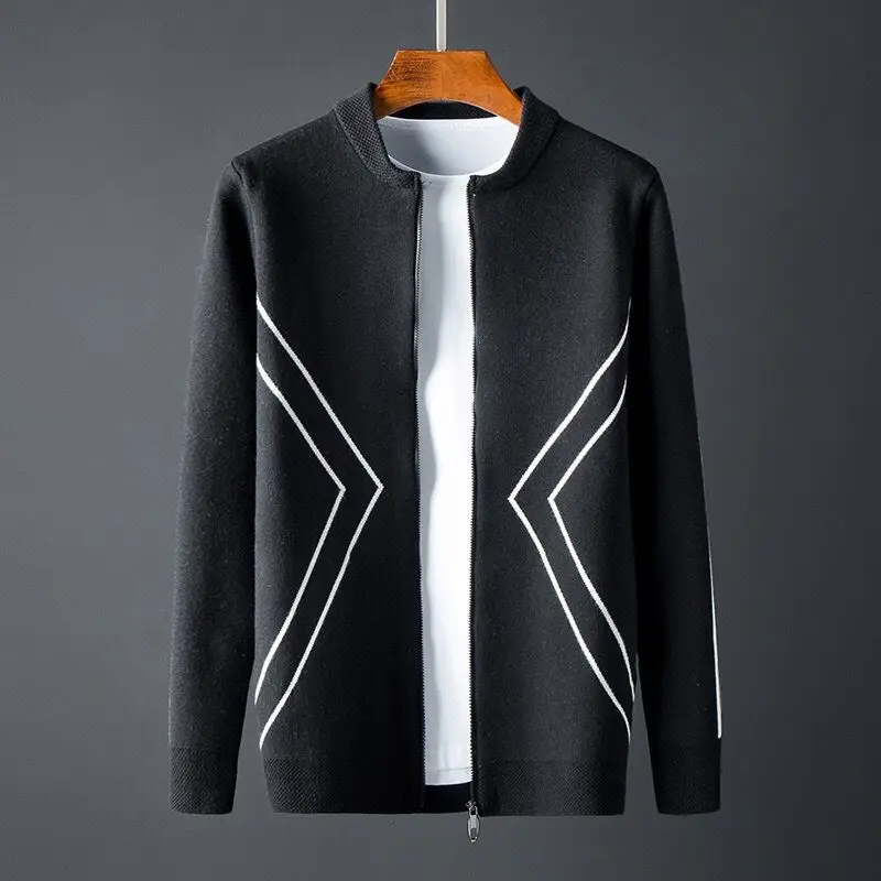 

Мужской трикотажный кардиган, повседневная приталенная куртка в японском стиле, модель C123, 2023