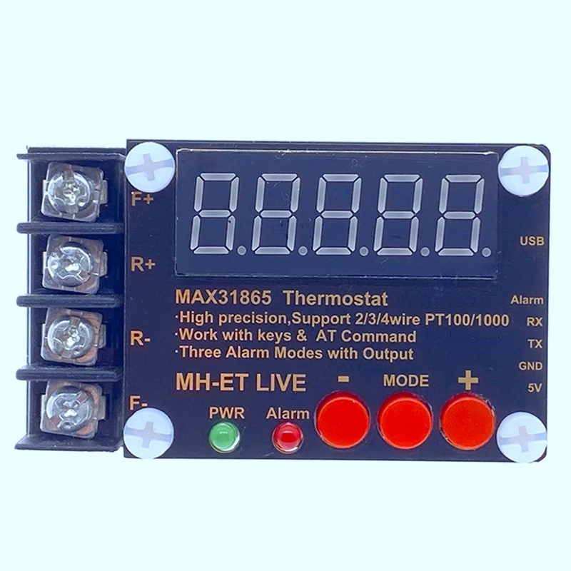 MAX31865 Thermostat High Precision Isolated Temperature Collector Module PT100 Port Output Computer Software