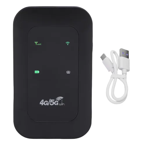 Enrutador WiFi móvil 4G 5G LTE, punto de acceso compatible con 10 dispositivos conectados para viajes, ranura para tarjeta SIM de alta velocidad de 300Mbps, pantalla LED a Color