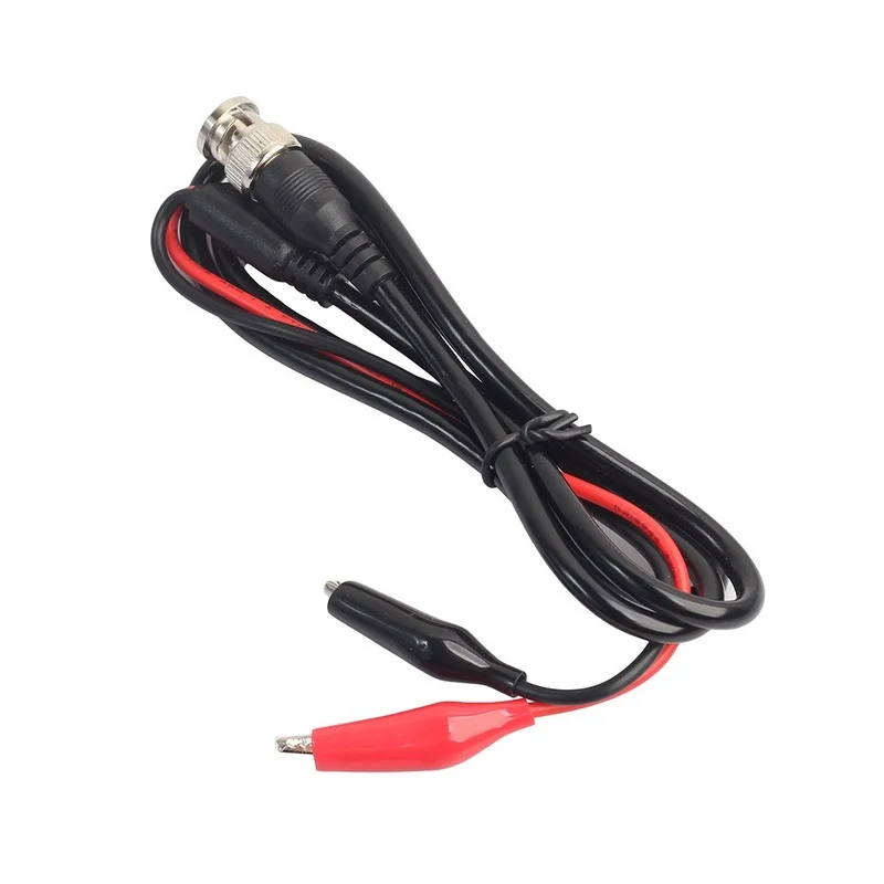 BNC Male Plug To Dual Alligator Clip Oscilloscope Test Probe Lead Cable 1m 500V 5A for Electrical Working