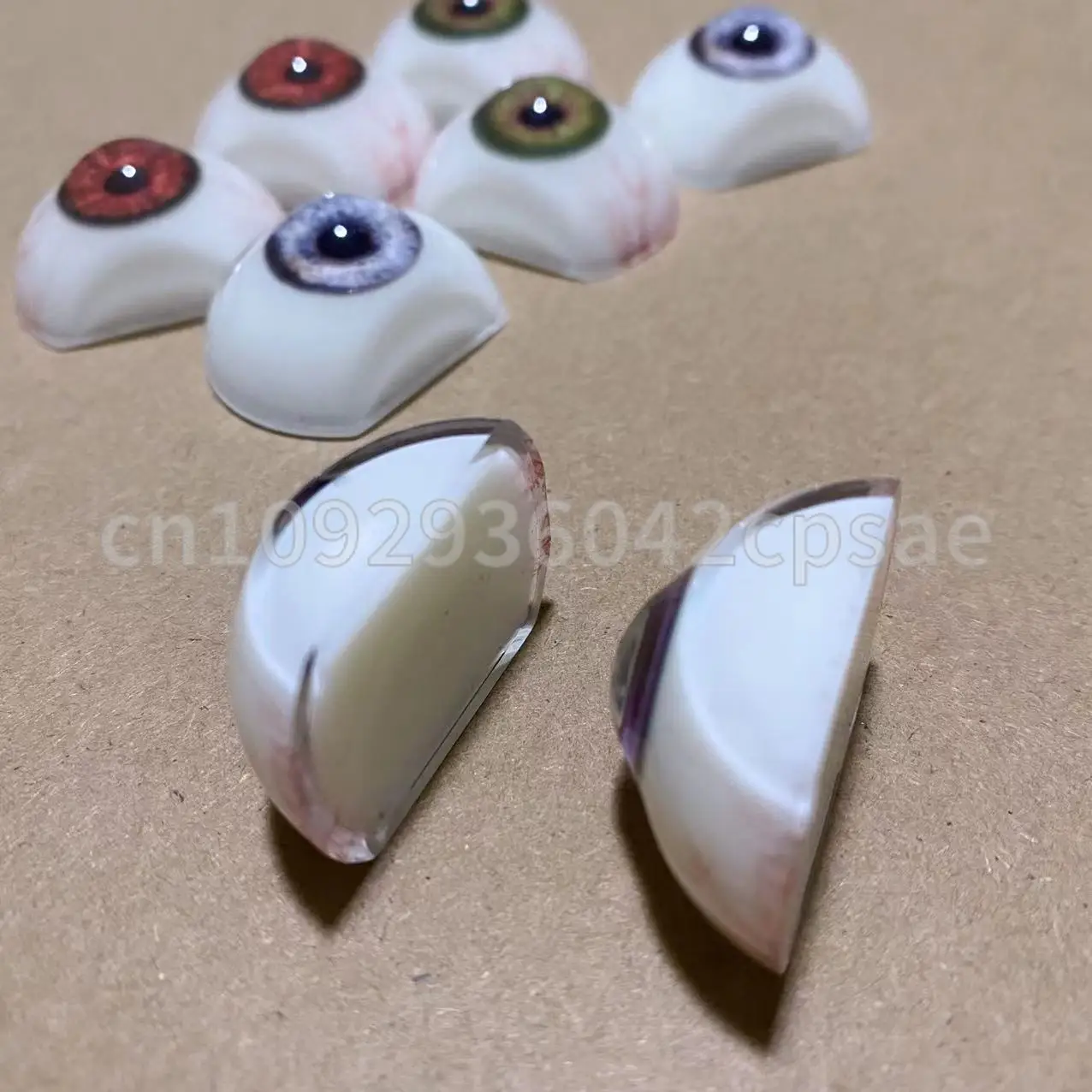 Silicone Doll Bloodshot Eyes 30mm-14mm Realistic Simulation Baby Eyes Acrylic Trimming Beautiful