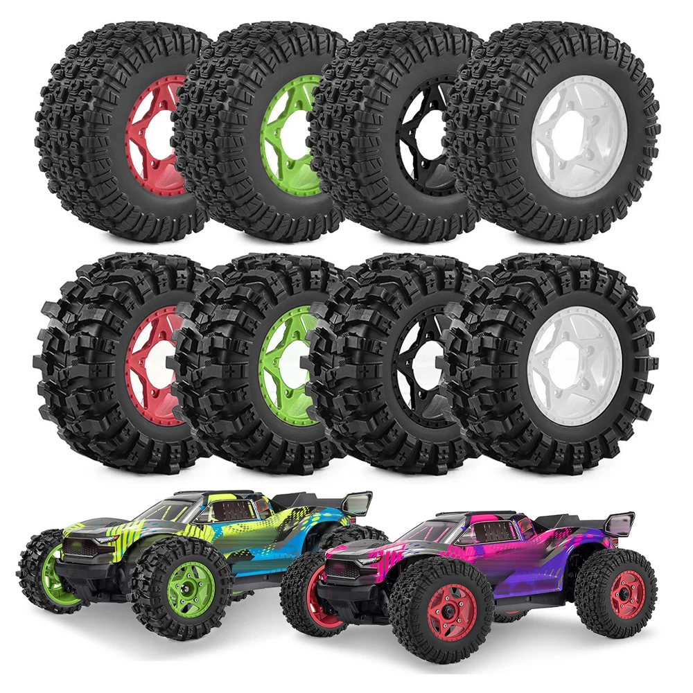 

4pcs 1/10 RC Truck Wheel & Tire Set with 12mm/14mm/17mm Hex for ARRMA Senton 3S BLX/Traxxas Slash 4x4 VXL