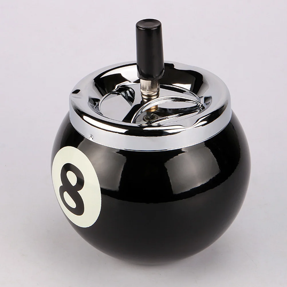 8-Ball Shape Ashtray Unique Billiards Creative Durable Ashtray Desktop Ornament Ash Holder for Outdoor Indoor Office