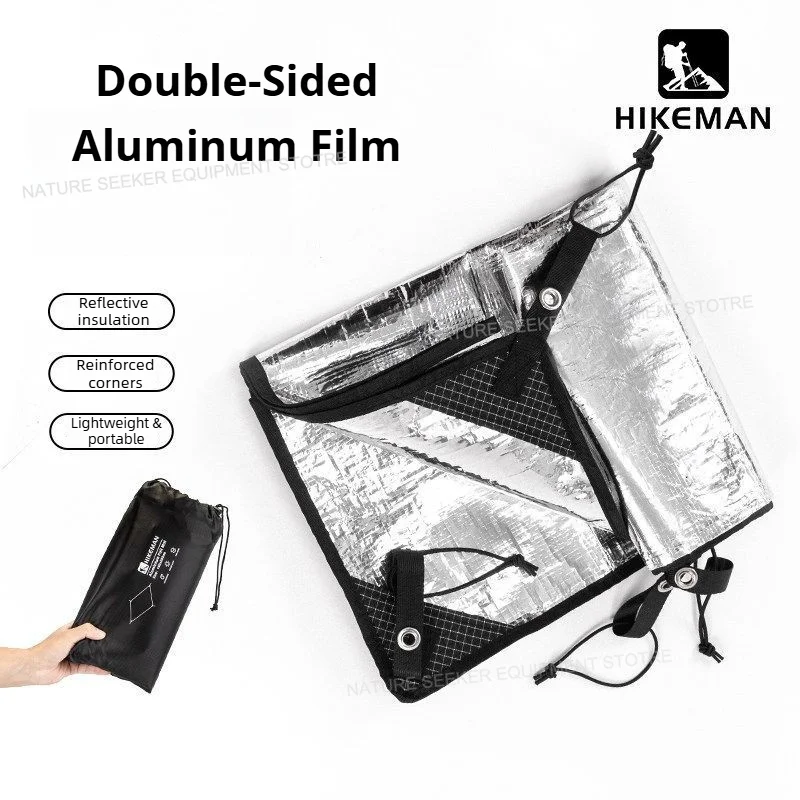 HIKEMAN Double-Sided Aluminum Foil Mat Portable Picnic Ground Sheet for Camping Outdoor Thickened PE