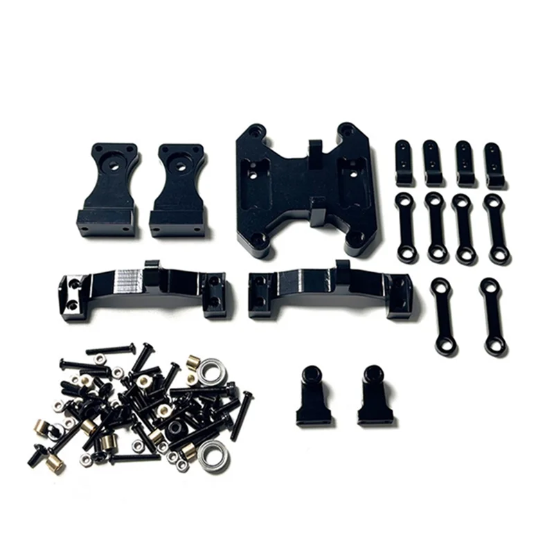 HEIßER Metall Balance Chassis Board Wippe Kit für WPL B16 B36 1/16 RC Auto Upgrade Teile Geändert Zubehör, schwarz