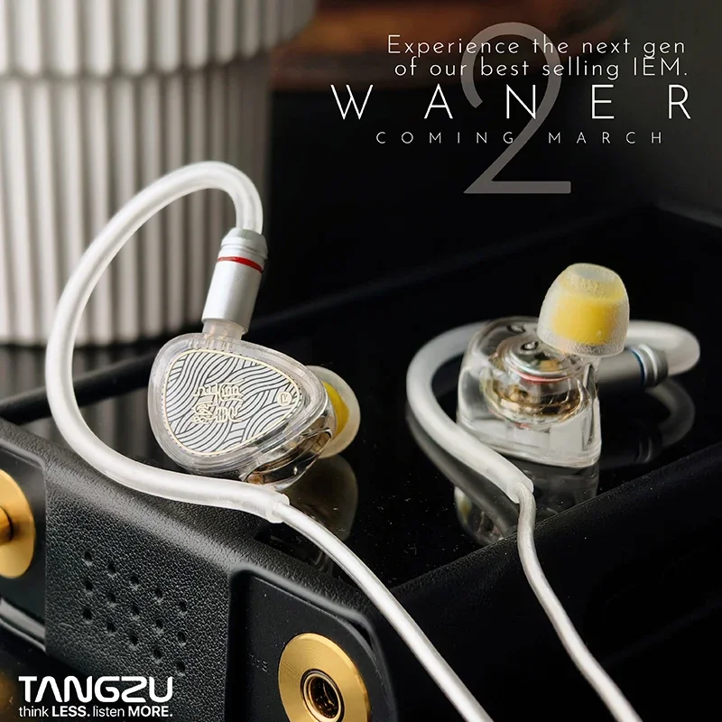 TANGZU WANER 2-го поколения HIFI Музыкальные наушники-вкладыши IEM Наушники-вкладыши 0,78 мм Съемный кабель WANER2