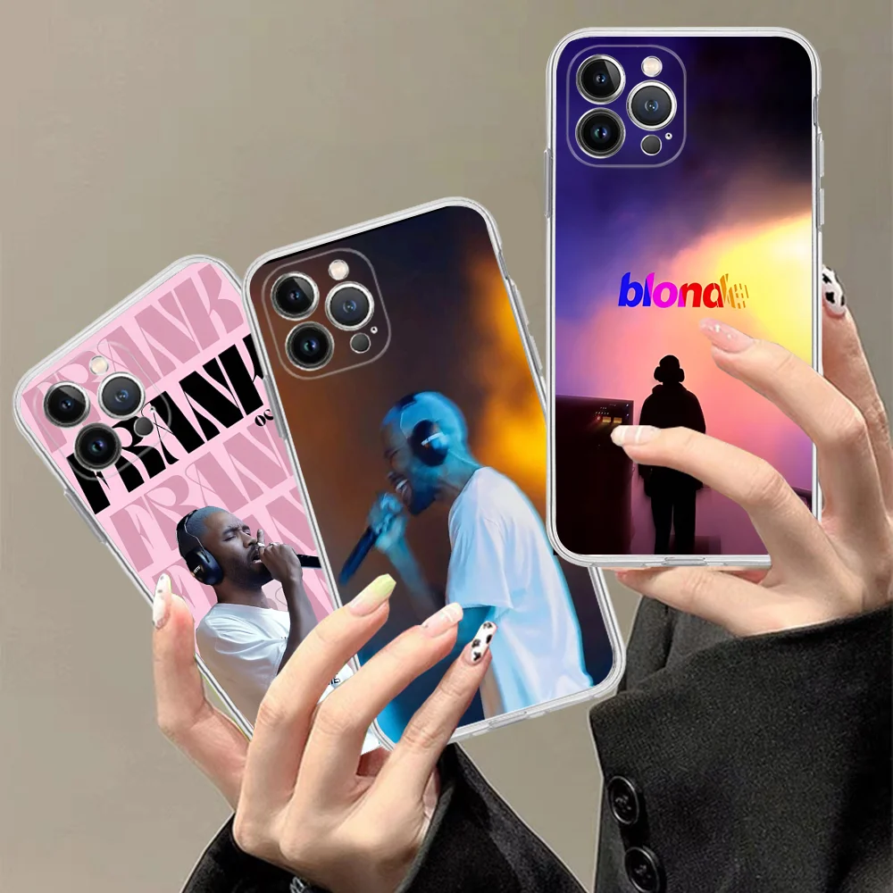 Singer F-Frank B-Blond O-Oceans Phone Case Silicone Soft For Iphone 16 15 14 13 12 11 Pro Mini XS MAX Plus X Cover