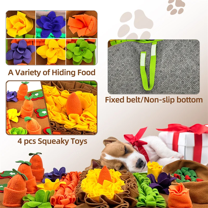 Pet Snuffle Feeding Mat for Large Medium Dog Sniffing Training Game Blanket Puppy Stress Relief Bite Resistant Slow Food Mats