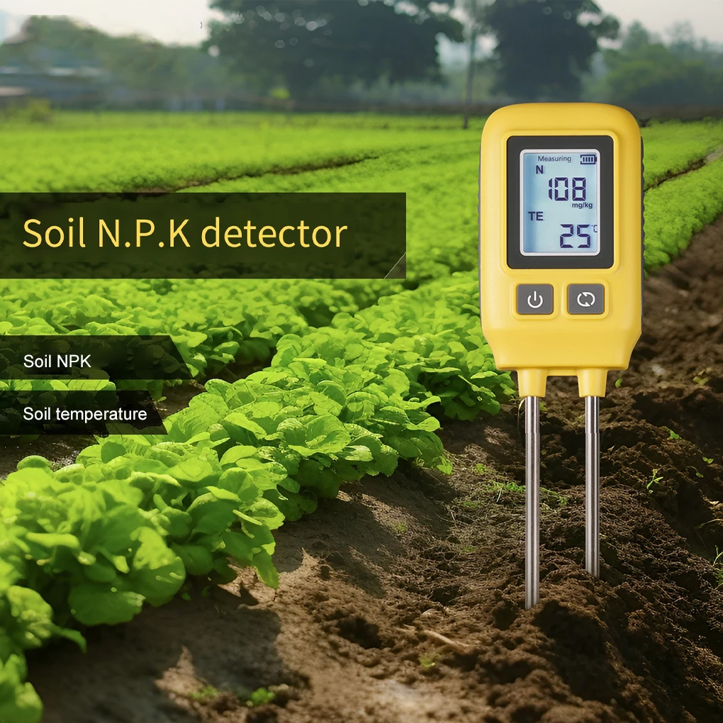 Agricultural Grade 4 in 1 Soil Tester Nitrogen Phosphorus Potassium Element Temperature NPK High Accuracy Soil Sensor Measure