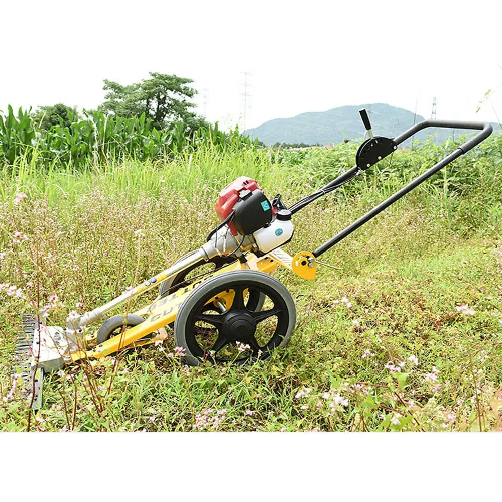 Gasoline Lawn Mower Hand-push Lawnmower Grass Cutter Weeder for Mowing Multi-purpose Agricultural Brush Cutter Reel Mowers