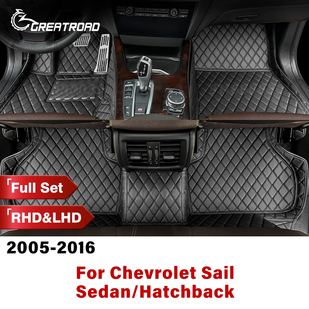 

For Chevrolet Sail Sedan/Hatchback 2005-2016 2015 2014 2013 Custom Car Floor Mat Automobile Carpet Cover Interior Accessories