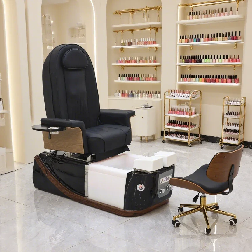 

Hot Sale Luxury Manicure Pedicure Chair Reclinable Salon Beauty Light Surfing Foot Spa Chair Pedicure Station Electric