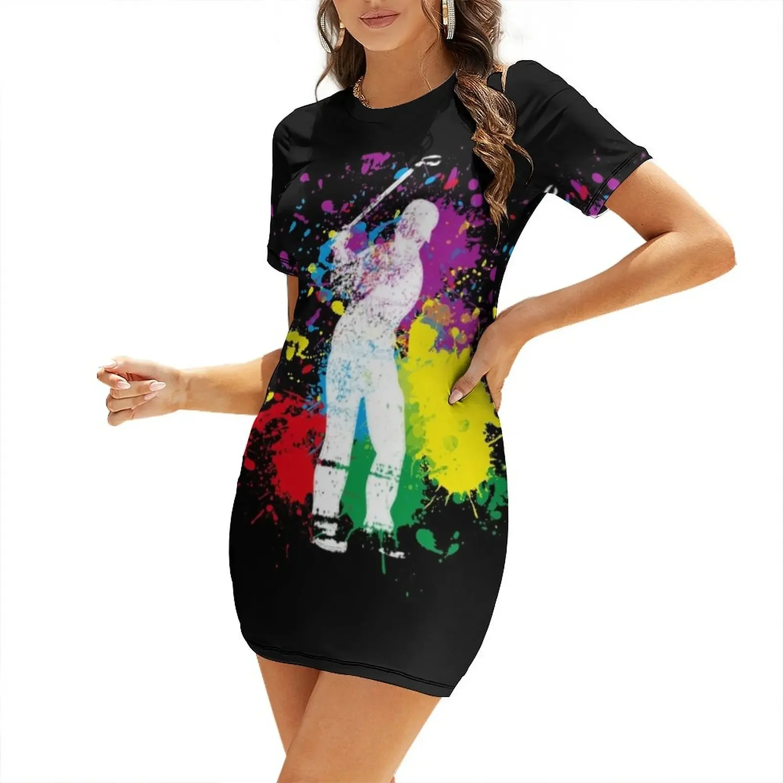 

Splash Golfplayer Short-Sleeved Dress Cocktail of dresses Women's evening dress