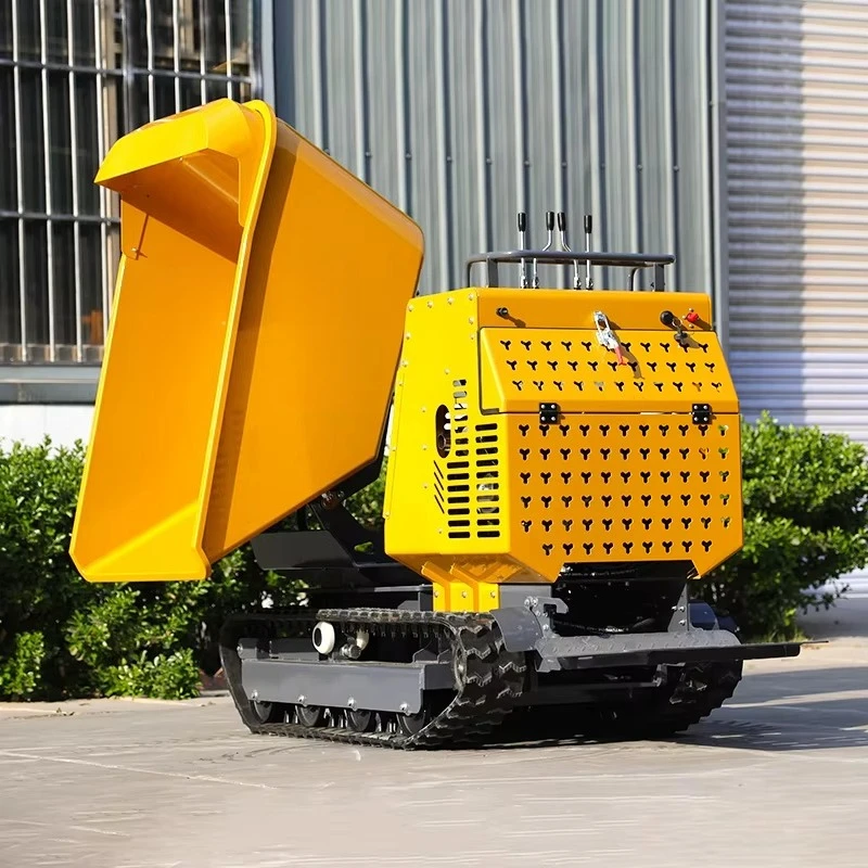 1.2Ton 180 Degree Rotation Side Unloading Mini Crawler Dumper Diesel Hydraulic Small Track Dumper Fast Shipping