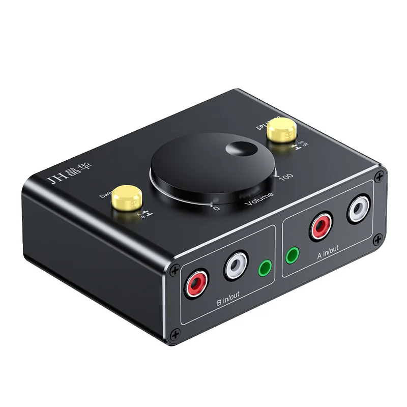 

2 In 1 Out Red White Audio Bidirectional Switch, LED Indicator Status, Stable Anti-Interference, Audio Enthusiasts/Desk Devices