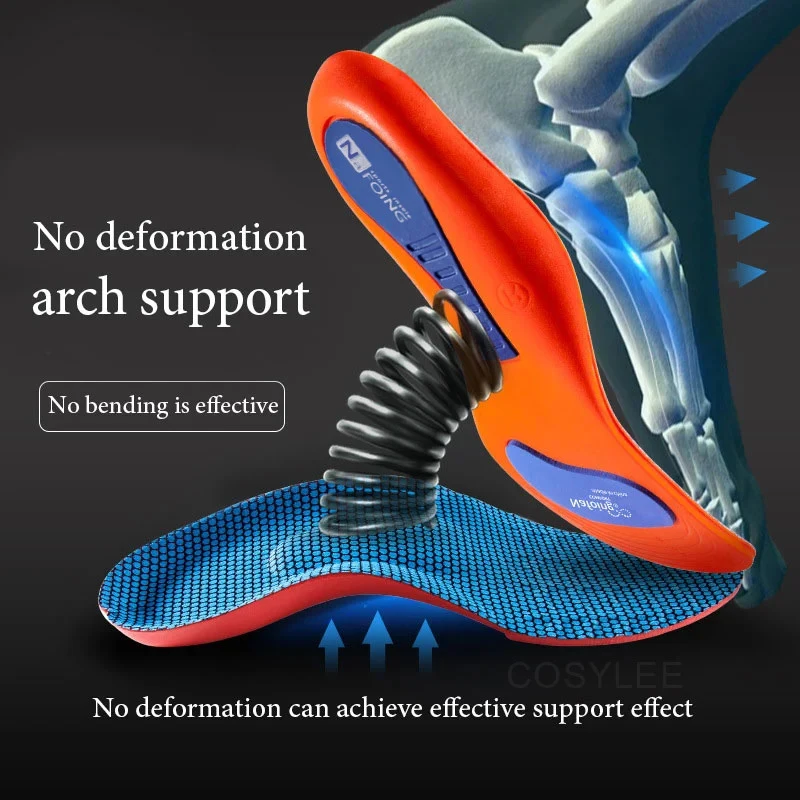 Orthopedic Sports Elasticity Insoles For Shoes Sole Unisex Technology Shock Absorption Breathable Running Insoles