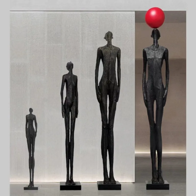 

Abstract humanoid fiberglass viewer sculpture model room large floor ornament entrance lobby decorative artwork