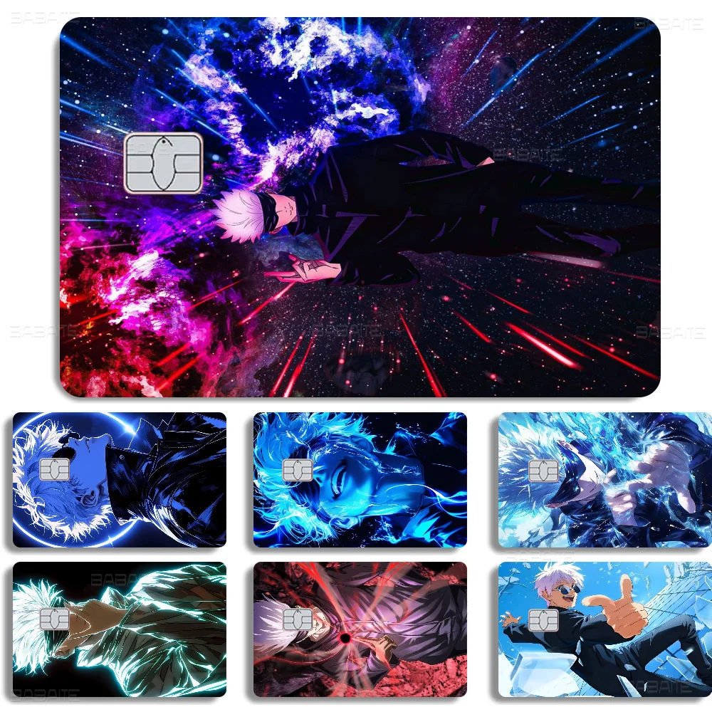 

Anime S-Satoru G-Gojo Cartoon Credit Card Skin Stickers For Bank Card Bus Metro Card Sticker Waterproof Women Gift