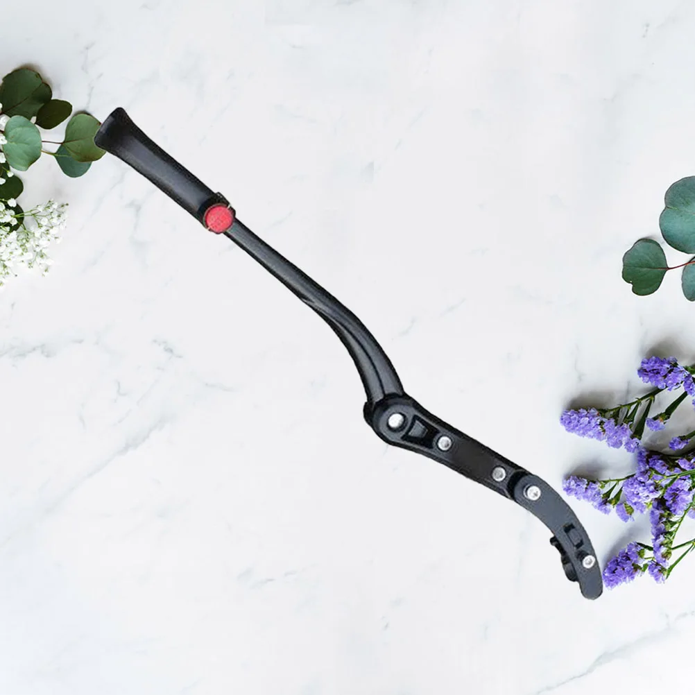 

Bicycle Kickstand Single Side Adjustable Folding Stand Rear Mount Black Waterproof Strong Aluminum Alloy Non-Slip Tip for All