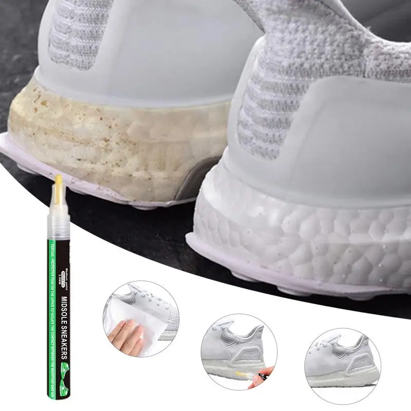 White Trainer Pen Waterproof Shoe Whitener Midsole Restore Sneaker Marker Shoe Paint Scuff Marks Remover Shoe Cleaning Tool