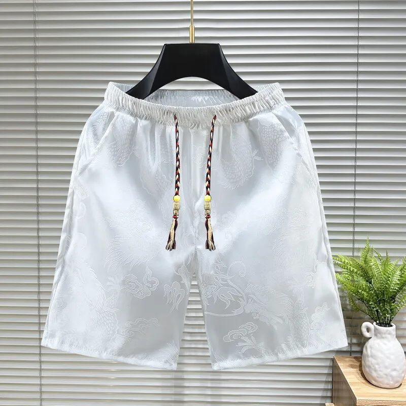 

2025 Summer new style Running Shorts Men Casual Jogging Sport Short Pants fashion Drawstring Sports Shorts male Black and white