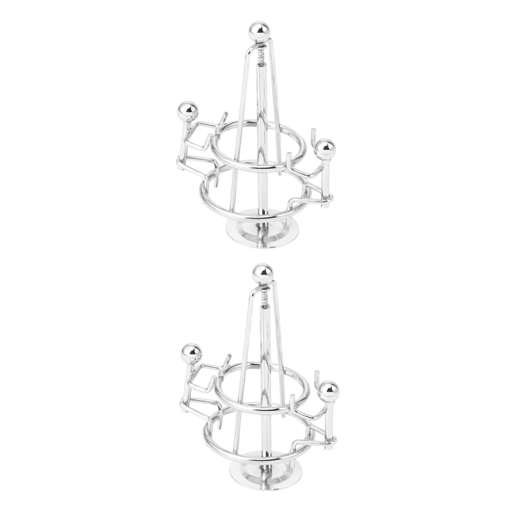 

2pcs Balance Ball Tumbler: Pendulum Desk Smart Swing Physics Ornament Metal Desktop Decoration Educational Game No Power