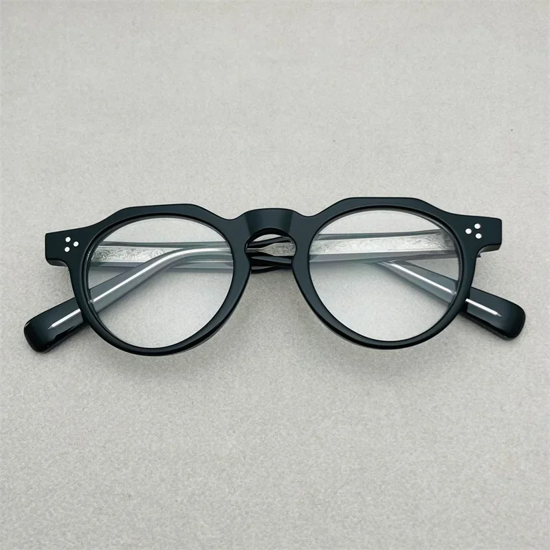 

Ladies Eyeglass Frames Japanese Brand Handmade TVR516 Retro Round Prescription Glasses Optical Lenses For Women Men