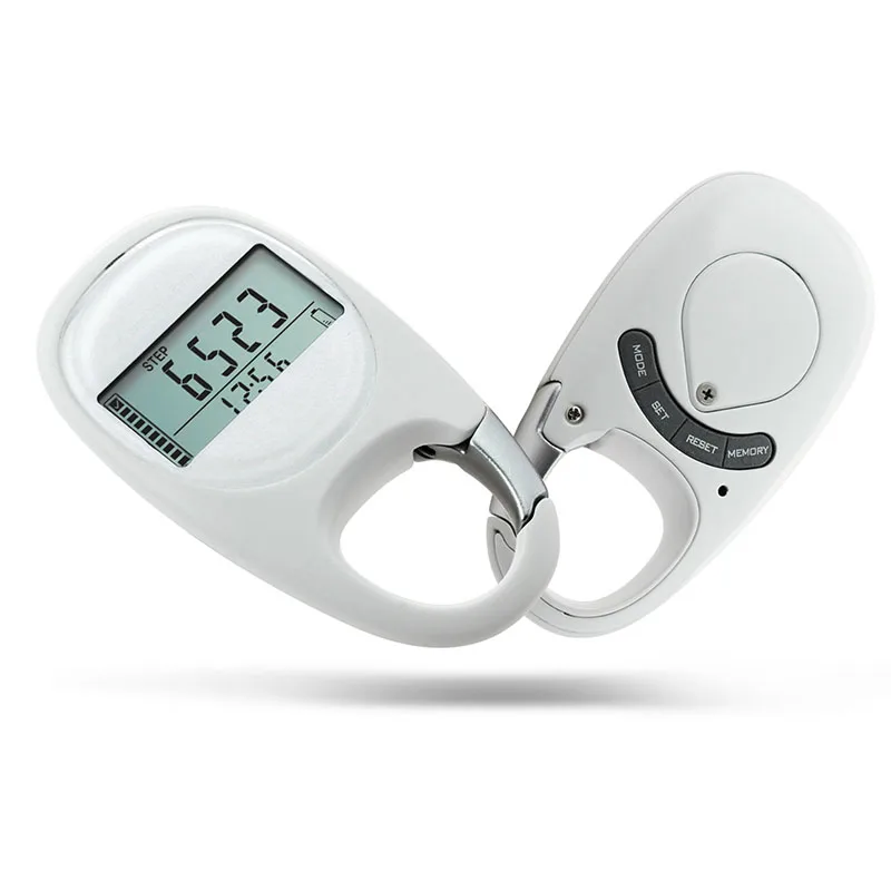 Multi-functional 3D Pedometer Step Counting Accurate Pedometer Fitness Tool For Tracking Steps Walking Distance Calories Monito