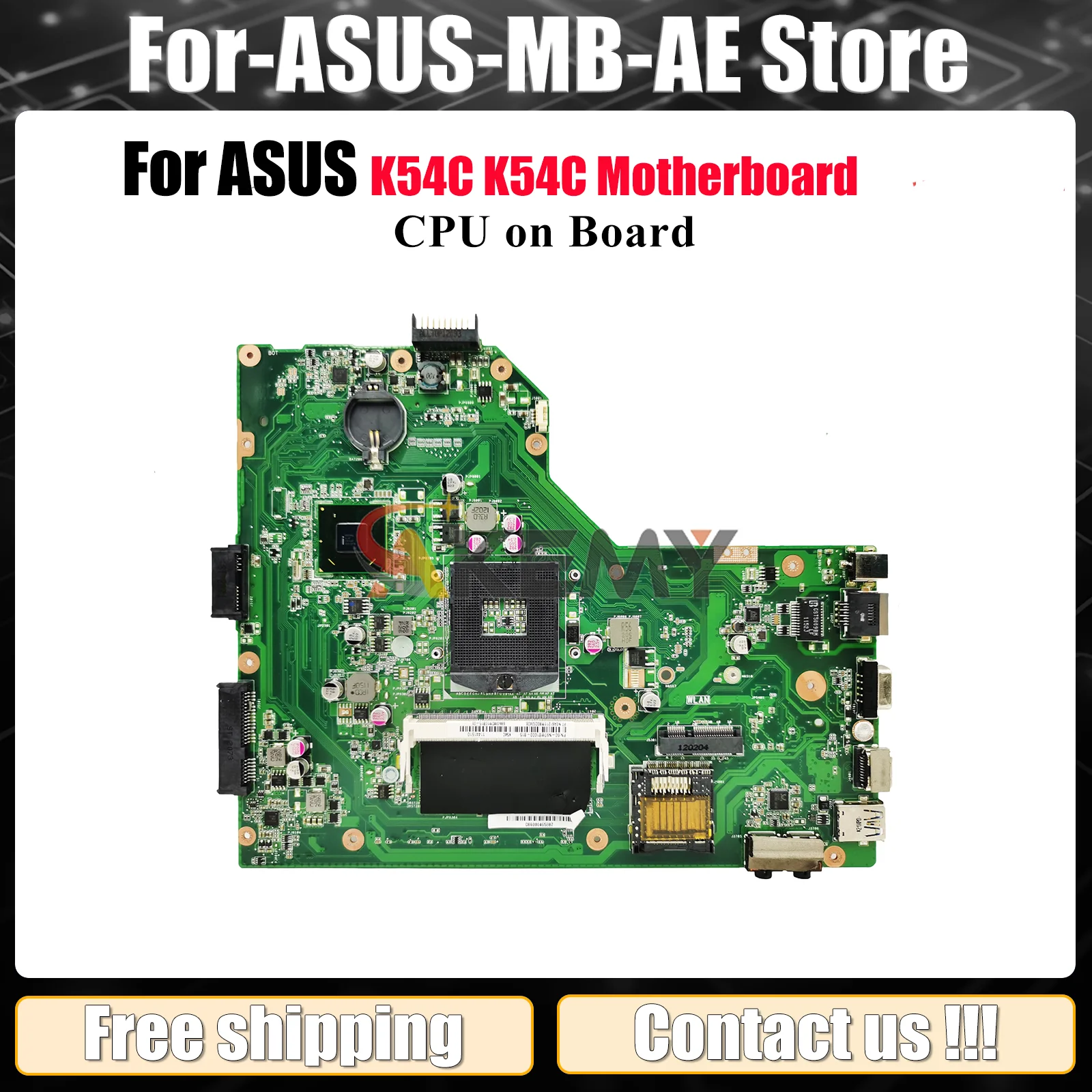 

Материнская плата K54C для ноутбука ASUS K54C K54C, материнская плата для ноутбука с процессором Celeron, 100% тестирование, ОК, быстрая доставка, высокое качество
