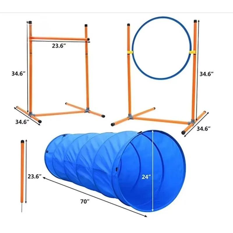 

Dog Agility Training Hurdle Jump Loop Pet Training Tie Rod Dog Obstacle Products Outdoor Activity Interactive Training Pole
