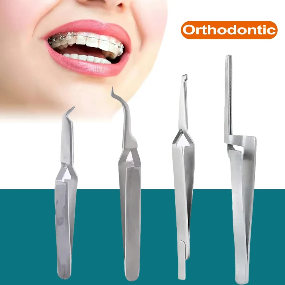 

Dental Orthodontic Tweezers Set for Occlusal Paper Buccal Tube Bonding Bracket Placer Braces Holder and Ortho Procedures Kit