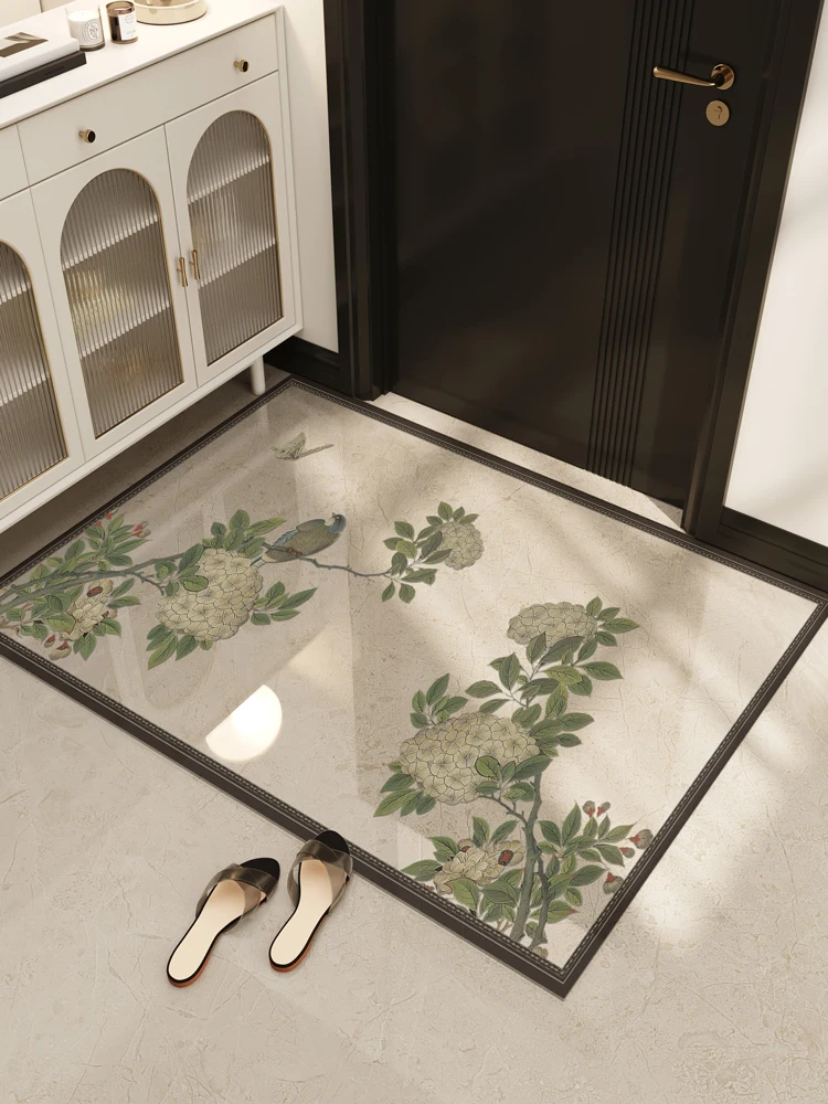 

Прозрачный ультратонкий мягкий стеклянный коврик для входной двери, внутренний придверный коврик, легко чистится, водонепроницаемый, можно обрезать, современный китайский стиль