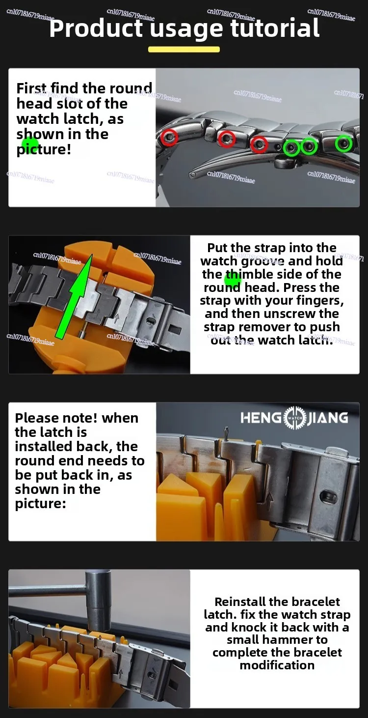 Free Ten-pin Watch Steel Belt Removal Tool Metal Strap Meter Adjuster