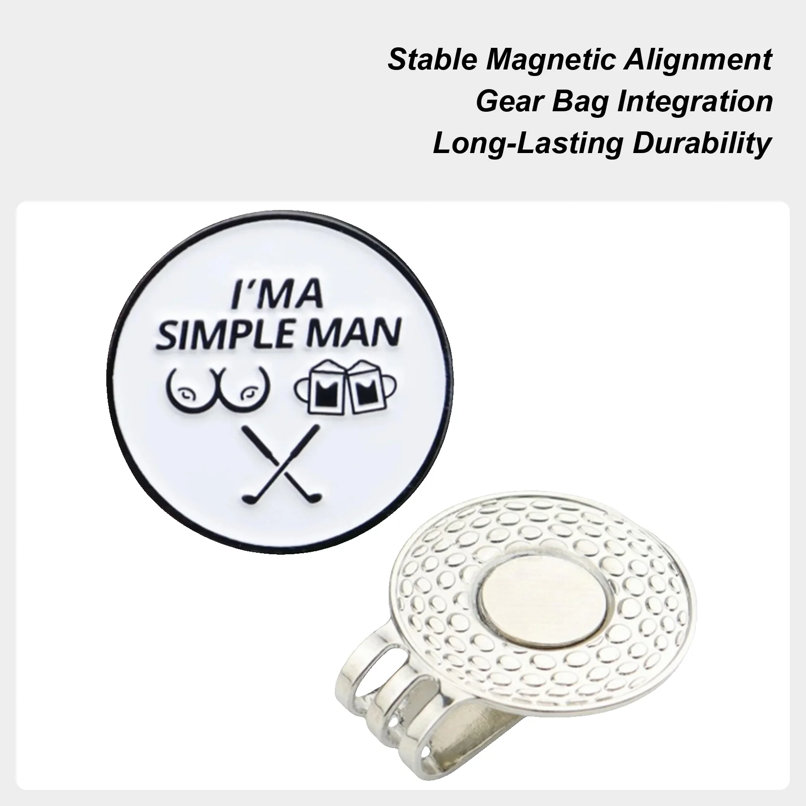 

Ball Marker Hat Clip Magnetic Golf Decoration For Hat Metal Ball Marker Clip For Match Outdoor Indoor Course Practice Range