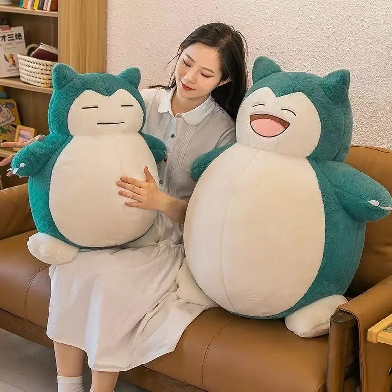 35cm Pokemon Snorlax Plush Toy Cute Sleeping Stuffed Animal Soft Kawaii Anime Doll Big Belly Hugging Pillow Christmas Gift Kids
