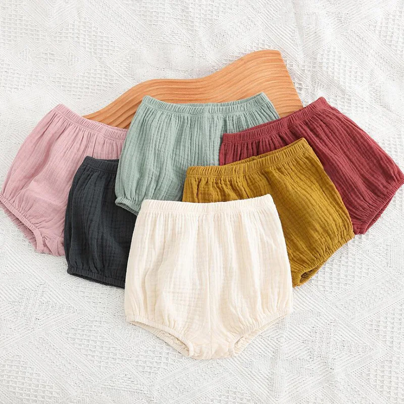 Pantalones cortos finos de verano para niños y niñas, Shorts informales de Color sólido