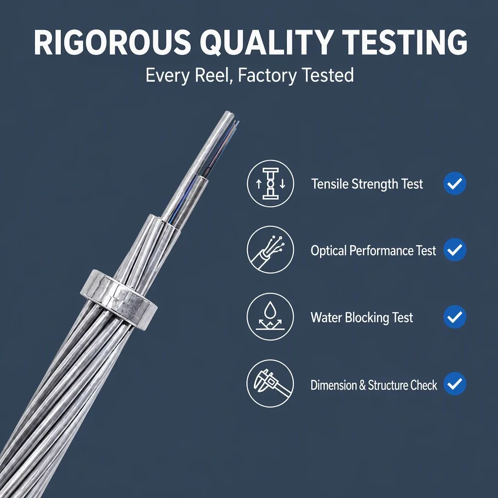 Single Mode Fiber Optic OPGW Cable 24B1 90 Outdoor Aerial Multi Tube Stranded