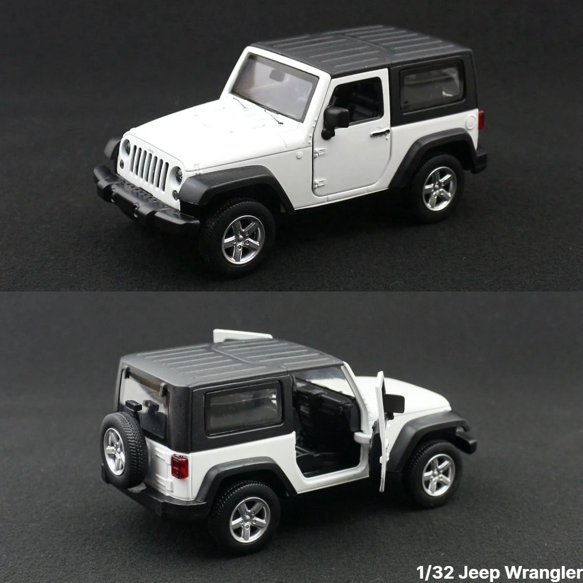 

1/32 Jeep Wrangler SUV Sport Diecast Alloy Metal Miniature Toy Car Model Pull Back Doors Openable Collection Gift for Boy Kid