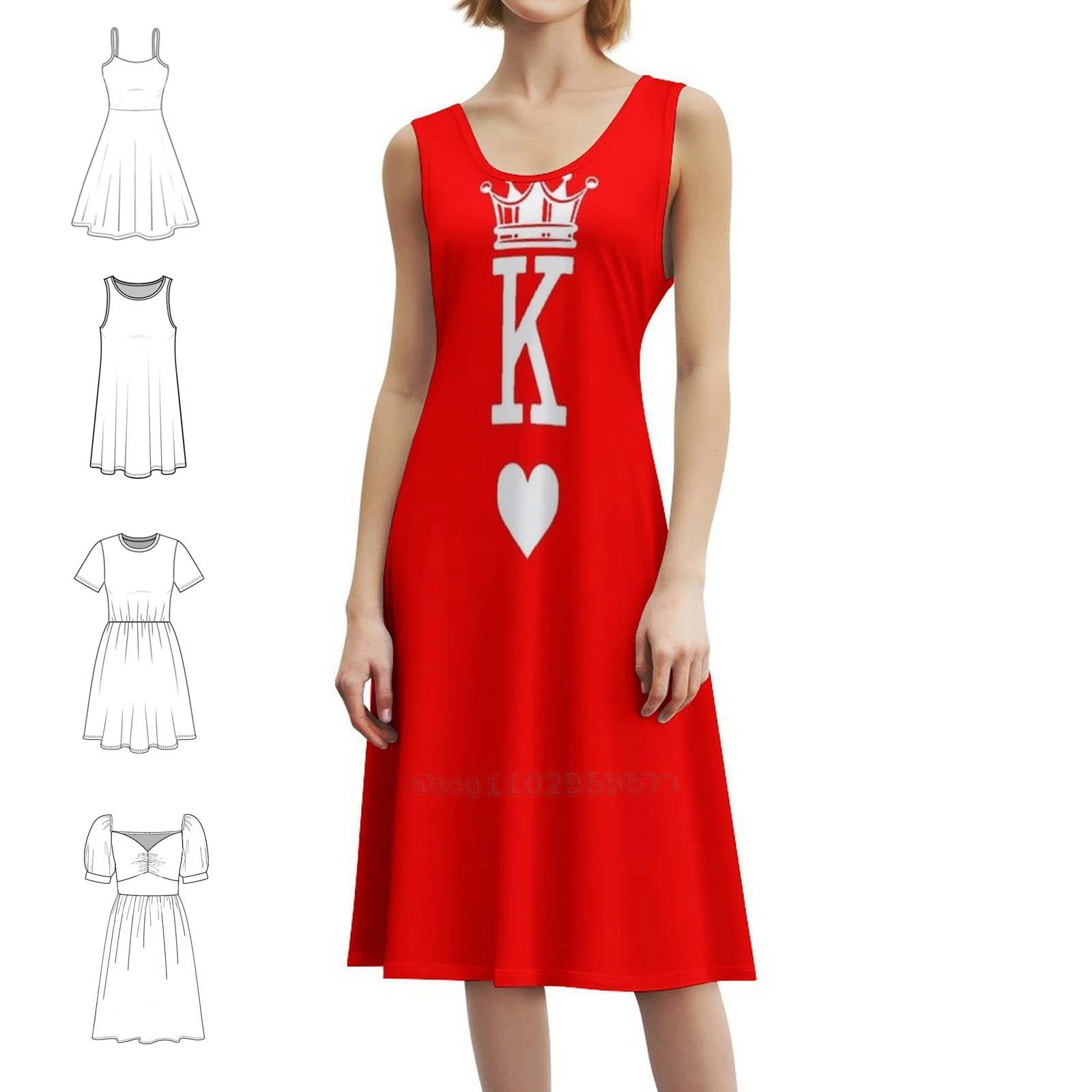 

«Король и королева для пар – подходящее женское элегантное праздничное платье His And Hers, платье трапециевидной формы с короткими/длинными/без рукавов