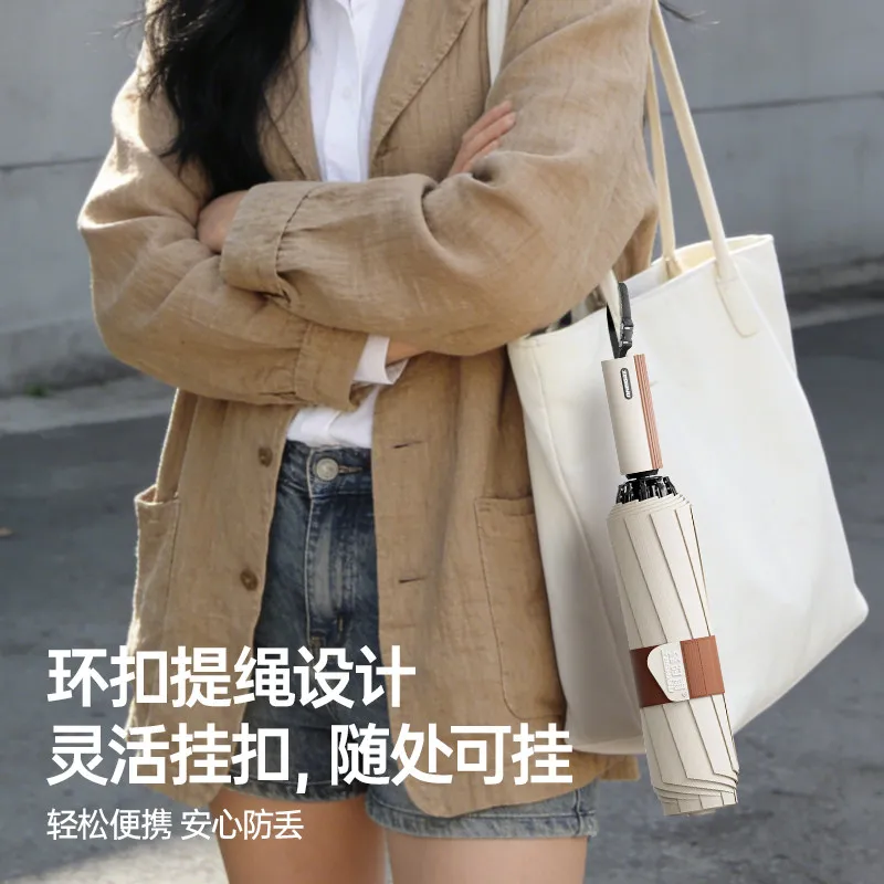 Full-Automatic Reverse Large Umbrella plus-Sized Reinforced Thickened Men and Women Dual-Use Wind-Resistant Students