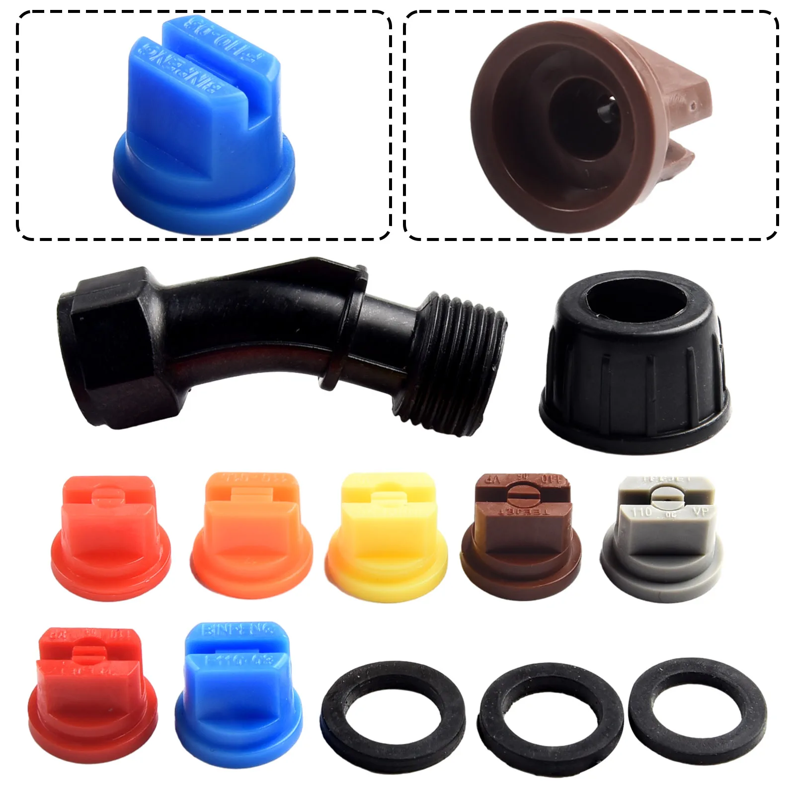 

Lawn Nozzle Kit For Pressure Washer Parts Spray Nozzle Spray Jet Four Spray Modes Garden Lawn Backpack Sprayer
