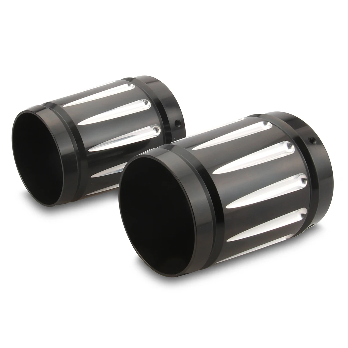CNC edge cut Series Merge 4'' Mufflers End Caps For  Road King FLHR Street Glide FLHX Road Glide FLTR 86-16