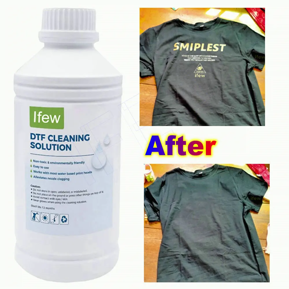 DTF Ink Cleaner Cleaning Solution Liquid Clean Remover For DTF Direct Transfer Film Printer Print Pattern Design Cleaning Remove