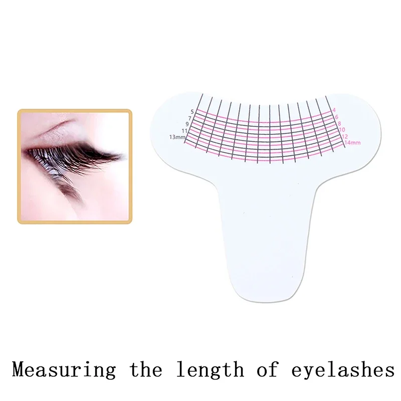 10-delige wimperlengte meetliniaal draagbare wenkbrauw zacht plastic liniaal make-up tool wimperverlenging groeiaccessoire